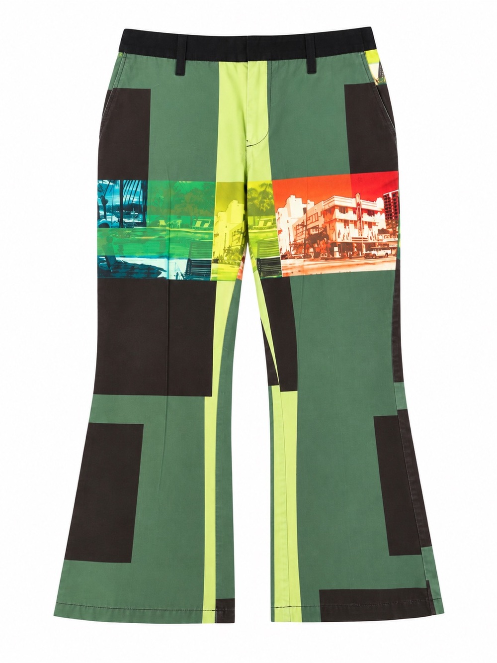 Vintage Custo Barcelona Green Miami Beach Low Mid Rise Pants 6 - Picture 3 of 9
